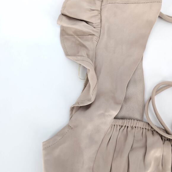 Astr the Label Milkmaid Cap Sleeve Champagne Color Top MSRP $65 - Size S - NWT - Picture 14 of 16